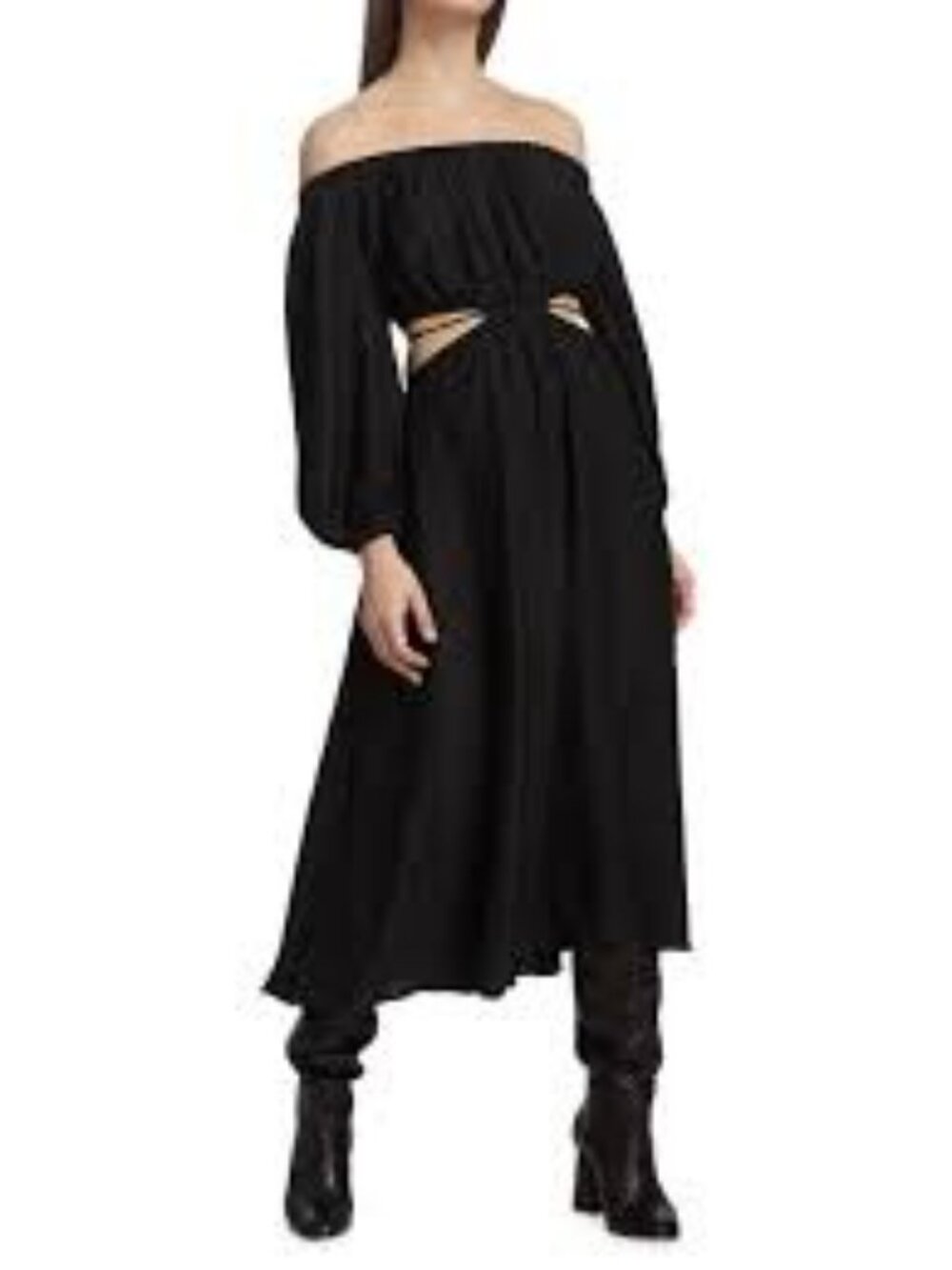 Astr The Label Black Cassian Off-The-Shoulder Cutout Dress - Picture 2 of 11
